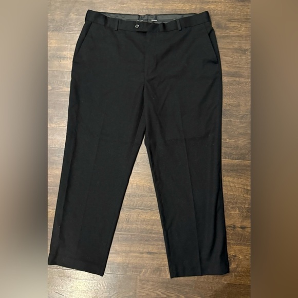 George Men’s Black Slacks Suit Pants Size 38x30 - Picture 3 of 6